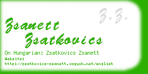 zsanett zsatkovics business card